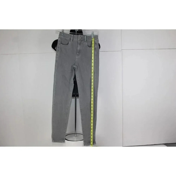 AMERICAN EAGLE OUTFITTERS SUPER HI RISE JEGGING NEXT LEVEL STRETCH SZ 0 GRAY - Picture 1 of 7
